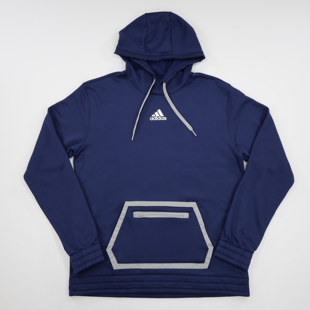 Adidas Men's Kangaroo Pocket Soft Fleece‎ Team Issue Pullover Hoodie Navy Size M